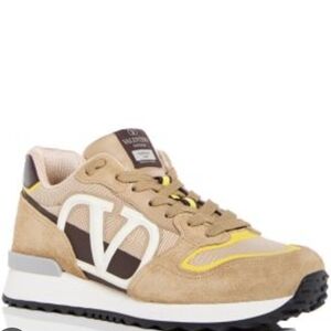 Valentino Beige and Yellow Sneakers Size 43.5/10.5 Men's